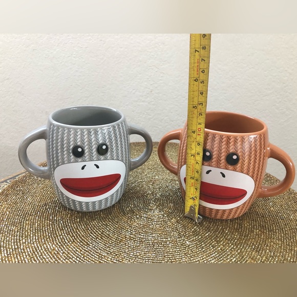 Sock Monkey Mug Double Handled Coffee - Picture 7 of 7